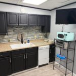 Kitchen detail inside Unit 3 at The Flight Deck Residences.